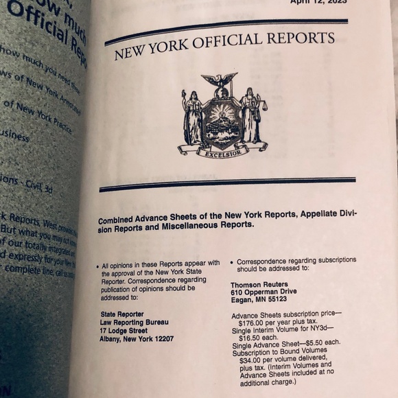 NY Official Reports Law Reporting Bureau - Picture 2 of 9